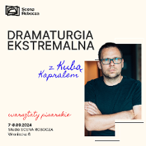 Plakat, po prawej stronie zdjęcie mężczyzny, po lewej opis wydarzenia