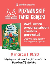 Plakat, który promuje warsztaty wokół książki "Poradnik młodych górzystów". Obok napisów, które informują o wydarzeniu zdjęcie książki, pt. Poradnik młodych górzystów.