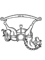 Logo baru Pijany Konik, szkic konika na biegunach do góry nogami.