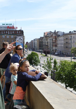 widok z zamkowego balkonu