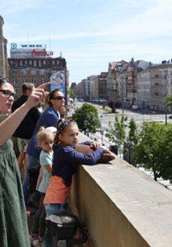 widok z zamkowego balkonu