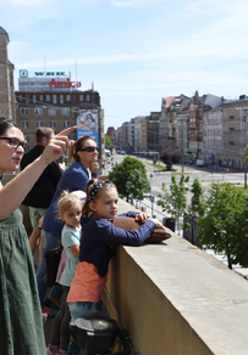 widok z zamkowego balkonu