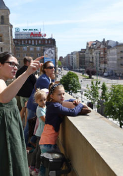 widok z zamkowego balkonu