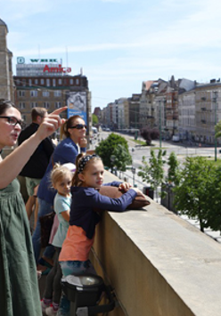 widok z zamkowego balkonu