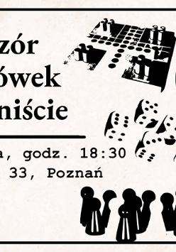 Informacje o wieczorze z planszówkami w Antykwariacie Bukinista.