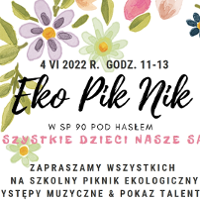 Plakat promuje Wiosenny Eko Piknik.