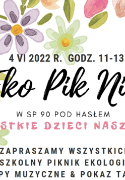 Plakat promuje Wiosenny Eko Piknik.
