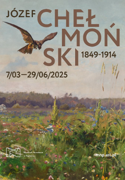 Obraz Józefa Chełmońskiego, informacje o wystawie jego prac.