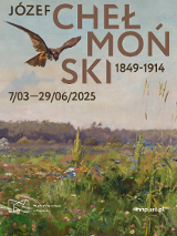 Obraz Józefa Chełmońskiego, informacje o wystawie jego prac.