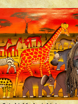 Obrazek przedstawia plakat promujący wydarzenie Wystawa sztuki afrykańskiej.