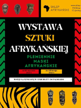 Plakat pod tytułem Plemienne maski afrykańskie