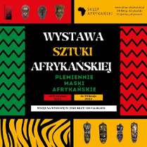 Plakat pod tytułem Plemienne maski afrykańskie