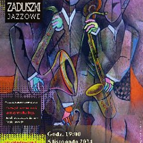 Grafika, muzycy z instrumentami dentymi.