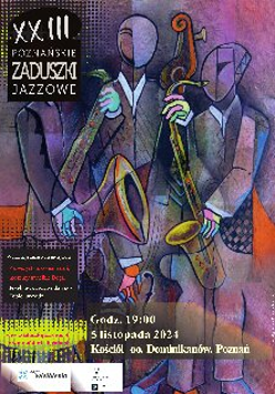 Grafika, muzycy z instrumentami dentymi.