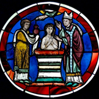 Fragment witraża paryskiej Sainte Chapelle