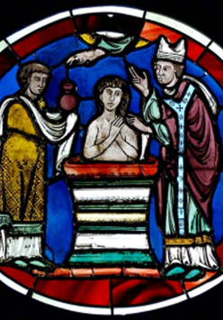 Fragment witraża paryskiej Sainte Chapelle