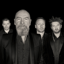 Na czarno-białym zdjęciu czterech mężczyzn - członków zespołu Voo Voo.