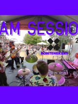 Zdjęcie ze wspólnego grania na instrumentach w KontenerART.