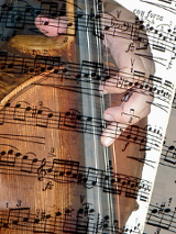 Zdjęcie zeszytu z nutami.