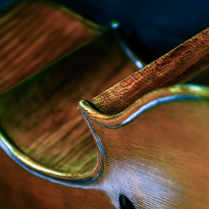 Zdjęcie części skrzypiec.