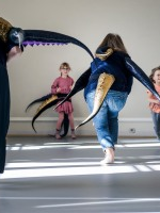 Na zdjęciu fragment warsztatów dla dzieci.