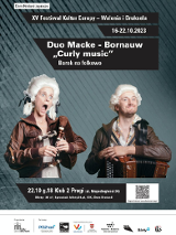 Benjamin Macke z akordeonem diatonicznym i Birgit Bornauw z dudami flamandzkimi