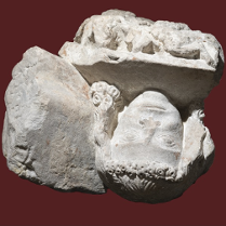 Zdjęcei fragmentu gipsowej sztukaterii.