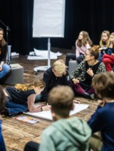 Na zdjęciu fragment warsztatów dla dzieci.