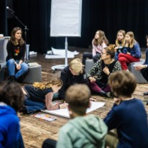 Na zdjęciu fragment warsztatów dla dzieci.