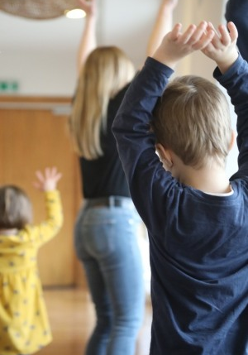 Na zdjęciu fragment warsztatów dla dzieci.