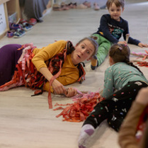 Na zdjęciu fragment warsztatów dla dzieci.