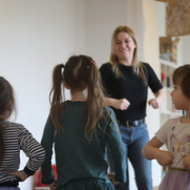 Na zdjęciu fragment warsztatów dla dzieci.