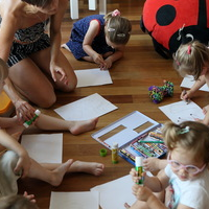 Na zdjęciu fragment warsztatów dla dzieci.