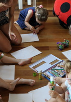 Na zdjęciu fragment warsztatów dla dzieci.