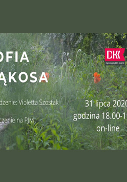 zielona łąka, dwa czerwone maki, wznosi się mgła, fotografia A. Sabiłło