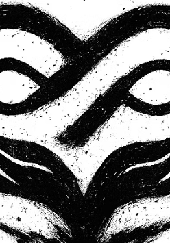 Czarno-biała ilustracja przedstawiająca szkic prezentujący dwie dłonie uniesione ku górze, podtrzymujące kształt serca utworzony z symbolu nieskończoności.