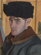 Na zdjęciu obraz Witkacego - autoportret