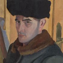 Na zdjęciu obraz Witkacego - autoportret