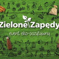 na zielonym tle rysunki różnych przedmiotów oraz kilka kolorowych zdjęć artykułów codziennego użytku