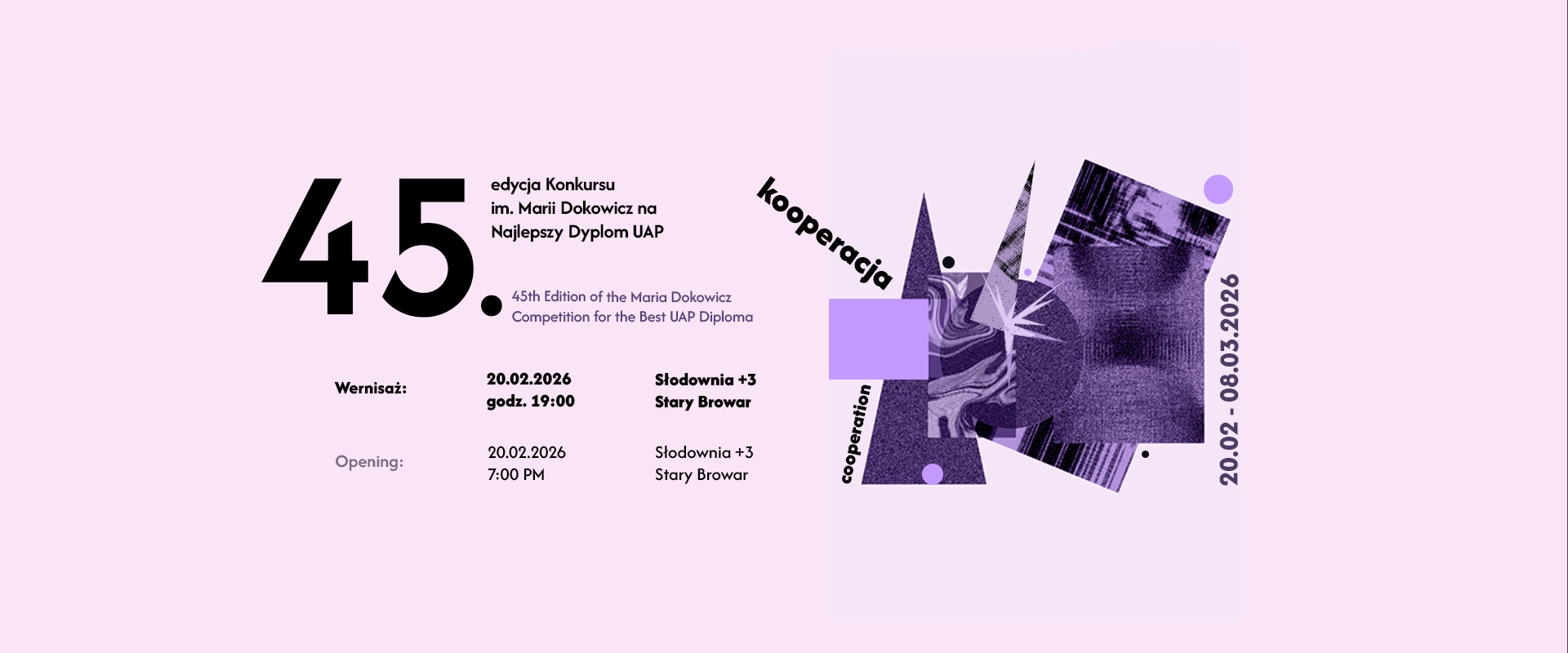 Graphics promoting the exhibition