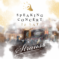 Concert poster: the title of the event and the orchestra in a background.