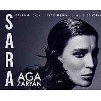 Concert poster - black and white photo of Aga Zaryan