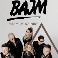 Concert poster - photo of Bajm band.