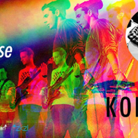 Concert poster - colourful photo of the performers.