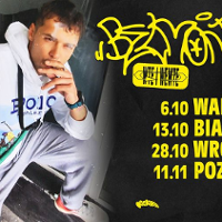 Concert poster with photo of the performer and information about the event.