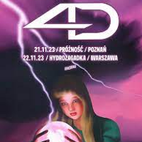 Concert poster: a drawing of a girl with a glass ball in her hands and information about the concert tour.