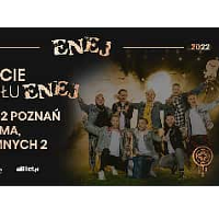 Concert poster - photo of the band and information about the event.