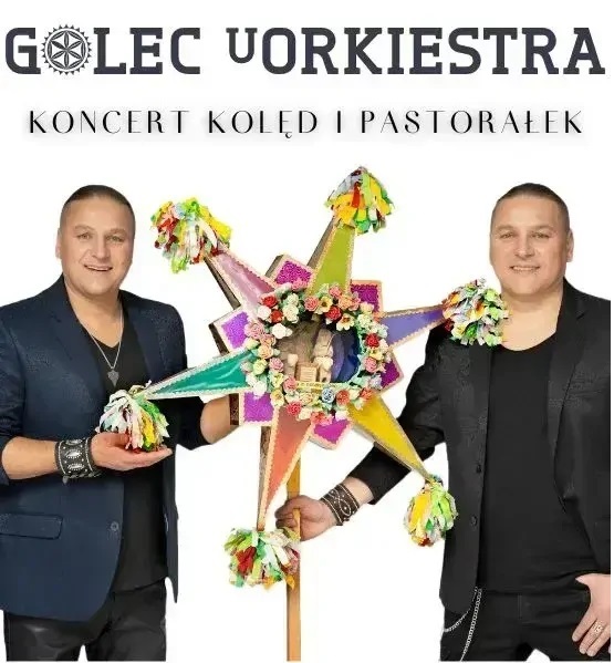 Concert poster: photo of Golec brothers.