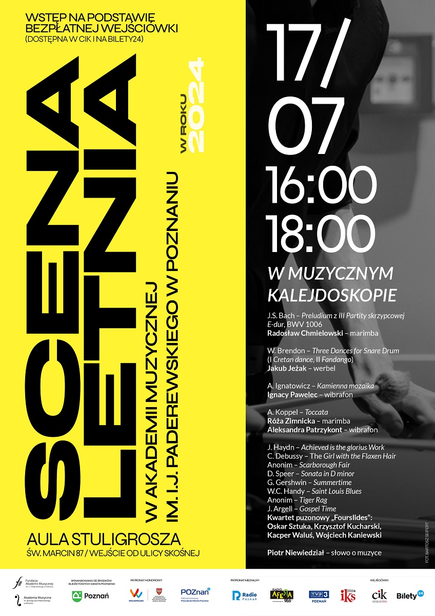 Concert poster with information about the event.