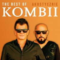 Photo of two members of Kombii band on an orange background.